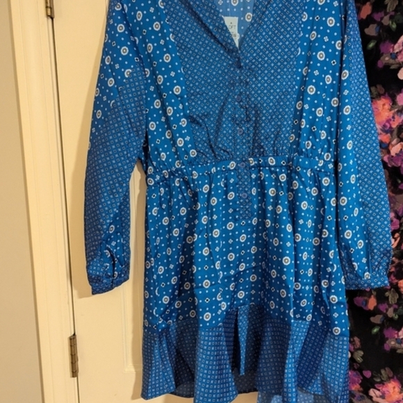 LOFT Mixed Geo Midi Dress NWT - Picture 9 of 11